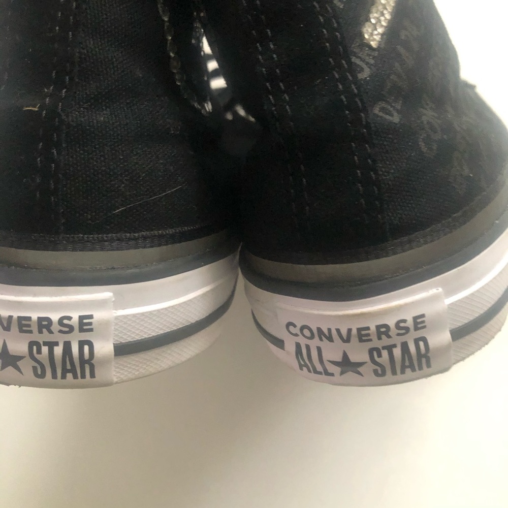 CONVERSE authentic custom blinged black hi tops 8 - Picture 4 of 6